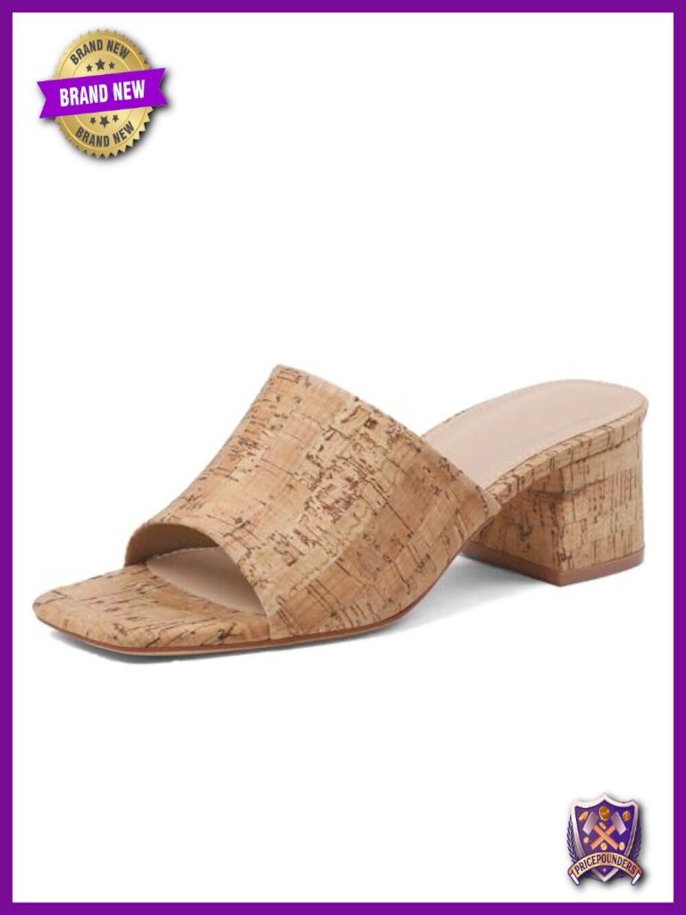 Raffia Chunky Block Heeled Mules Square Open Toe Summer Heels Sandals